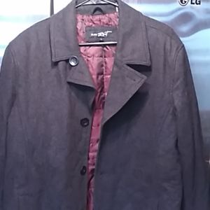 Revit black wool peacoat